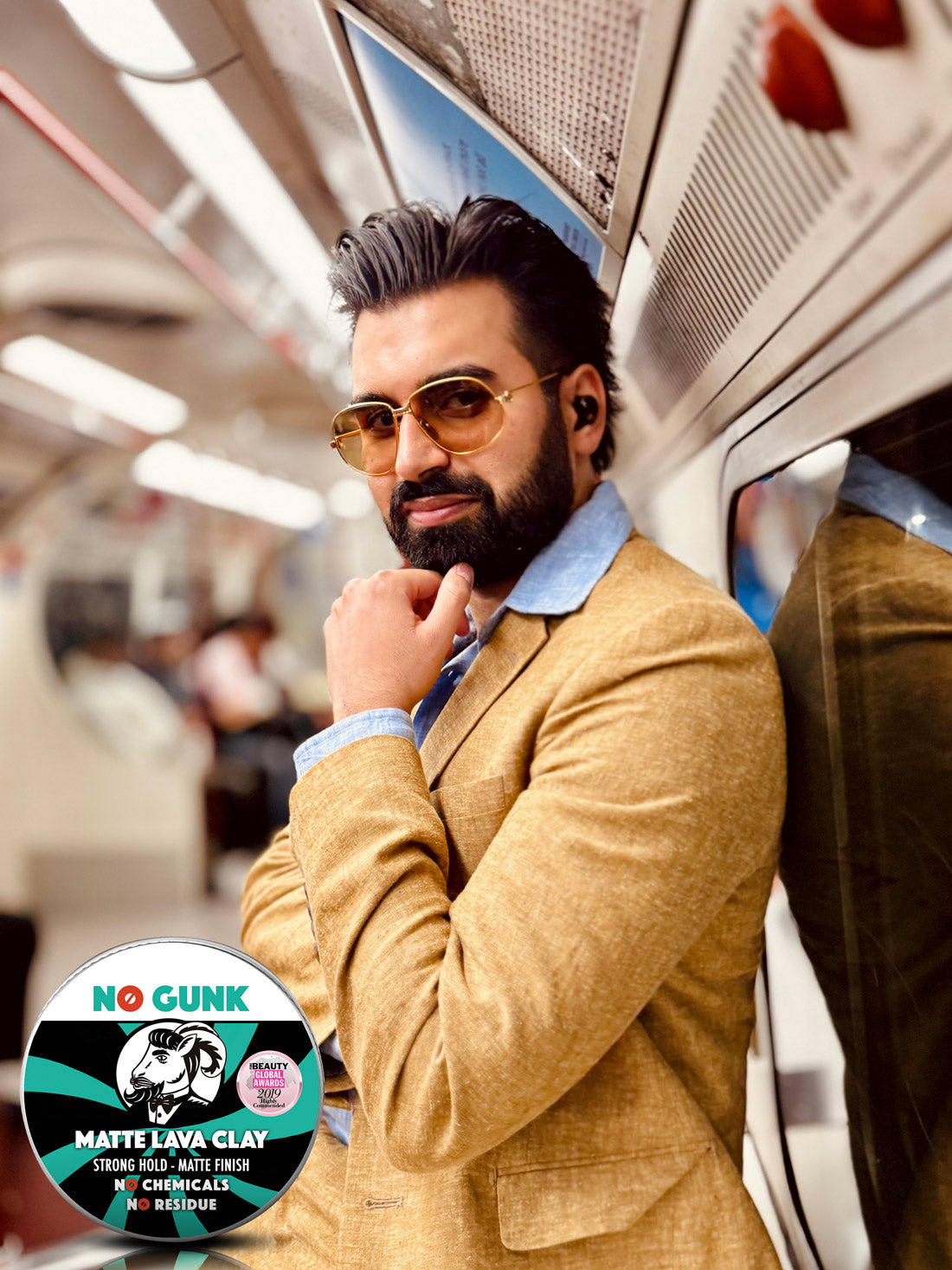 NO GUNK Organic Hair Wax Clay For Men Styling Funk Matte Lava Clay Funky Flex Cream Natural Hair Styling Cream for MenPutty Gel Fibre Balm