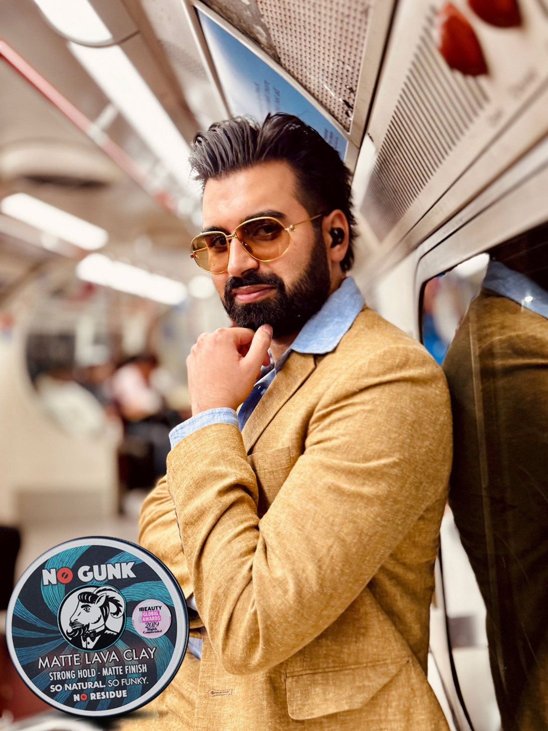 NO GUNK Organic Hair Wax Clay For Men Styling Funk Matte Lava Clay Funky Flex Cream Natural Hair Styling Cream for MenPutty Gel Fibre Balm